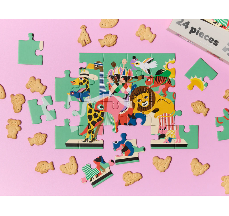 24 PIECE KIDS PUZZLE - ANIMAL CARNIVAL